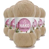 Nako 97582 Camel 5 Adet Cotton Lüks Yelek Tunik Kazak Bluz Hırka İpi Yünü