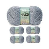 Nako No: 194 Vizon Premium Akrilik 5 Adet Sis Gri El Örgü İpi Yünü