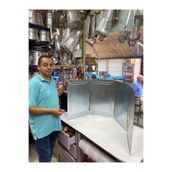 narım 4 Kanatlı Büyük Boy 40X160 CM Kamp Metal Rüzgar Kesici Rüzgarlık - Yağ Sıçratmaz Ocak Arkası