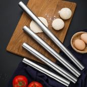 Narkalıp Paslanmaz Çelik Oklava Boy 40cm Çap 3cm NAR-185