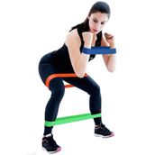 NASYA 2'li aerobik bandı direnç bandı pilates squat çalışma lastiği Maviorta sert