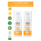 Natura Misse UVA UVB SPF50 Yüksek Koruma Leke Karşıtı Bakım Nemlendirici Koruyucu 2x50 ML Güneş Kremi