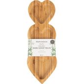 Naturalove Bambu Sunum Tabağı - Kalpli / 3 Bölmeli