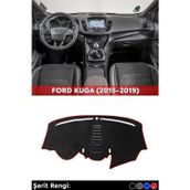 Naz Oto Ford Kuga (2015-2019) 3d Torpido Koruyucu Kılıf - Ön Göğüs Panel Kaplama - Kırmızı Şerit