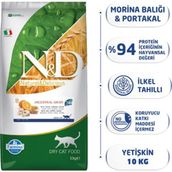 N&D 10 kg Düşük Tahıllı Morina Balıklı Yetişkin Kedi Maması