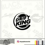 Ne Verelim Size Drift King İçin Özel Uyumlu Aksesuar Oto Cam Özel Sticker Siyah 20 Cm