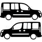Ne Verelim Size Fiat Doblo İçin Özel Uyumlu Aksesuar Oto Cam Özel Sticker Siyah 20*8 Cm