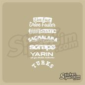 Ne Verelim Size Oto Arka Cam Özel Sticker Model 28 Beyaz 20*35 Cm