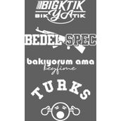 Ne Verelim Size Oto Arka Cam Özel Sticker Model 48 Beyaz 40*20 Cm