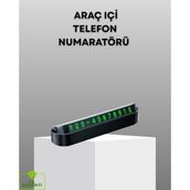 Nemere Gri Alüminyum Araç Içi Telefon Numaratörü – Dayanıklı, Modern ve Net Görünürlük Sağlayan Tasarım - Çok Renkli