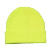 Neon Turuncu Basic Bere Unisex Turuncu Bere Fosfor Yeşili-Standart