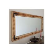 Neostill 110x50 cm Ahşap Eskitme Dekoratif Ayna