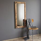 Neostill 50x110 cm Ahşap Eskitme Boy Aynası