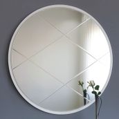 Neostill Baklava Desen 60 cm Yuvarlak Dekoratif Ayna