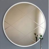 Neostill Bronz Baklava Desen 60 cm Yuvarlak Ayna