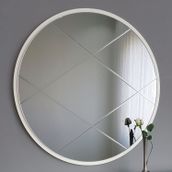 Neostill Füme Baklava Desen 60 cm Yuvarlak Ayna