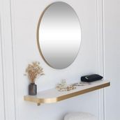 Neostill Gold Kenarlı Yuvarlak 60 cm Ayna