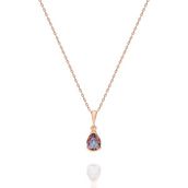 Nereze 925 Ayar Gümüş Mistik Topaz Taşlı Minik Kaplumbağa Kolye Kadın Gümüş Kolye