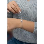 Nereze 925 Ayar Gümüş Rodyumlu Baget Tektaş Bileklik