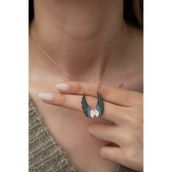 Nereze 925 Ayar Melek Kanadı Kadın Gümüş Kolye