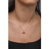 Nereze NRZ998337 925 Ayar Gümüş Gold Mineli Uğur Böceği Kolye