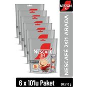 Nescafe 2si1 Arada 10'lu Çoklu Paket 10X6 - 2'si 1 Arada - 17,4 gr