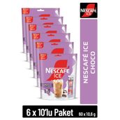NESCAFE ICE Choco Çikolata Aromalı Çözünebilir Kahve 10,6g 10'lu Paket 10X6