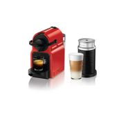 Nespresso Inissia C40 Kırmızı Espresso Kahve Makinesi + Nespresso Aeroccino 3 Süt Köpürtücü