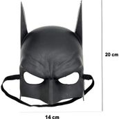 Nessi World 20x14 cm Siyah Renk Çocuk Boy Arkadan Lastikli Batman Maskesi