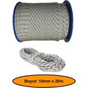 NetBazaars 10 mm Sentetik Iskota Halat, Dağcı Ipi, Kamyoncu Halatı, Outdoor Kamping Piknik Salıncak Halatı, 20 Metre