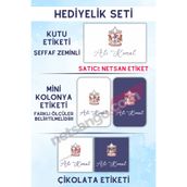 Netsan Etiket Erkek Bebek Hediyelik Etiket Seti - Atlı Karınca Modeli