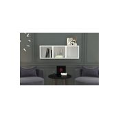 Nettrends DVR-1013 Beyaz 100 cm Kitaplıklı Duvar Rafı
