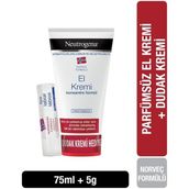 Neutrogena Norveç Formülü Parfümsüz 75 ml El Kremi + Dudak Nemlendiricisi