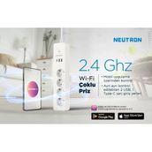 Neutron Ntl-Sw07 Akıllı Priz Wi-Fi Destekli 4'Lü Akım Korumalı Priz 2 Usb 1 Type C Girişi Her Priz Ayrı Ayrı Kontrol