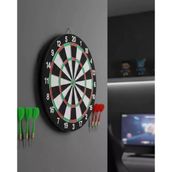 Nevamel® Kaliteli Ahşap Dart Tahtası 12 İnç 4 Dart Ok Seti