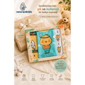 nevrankids 3'lü Kutulu Mama Önlüğü Bebek Hediye Seti Su Geçirmez Önlük Seti