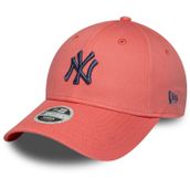 New Era 9Forty New York Yankees kadın şapkası, somon pembesi