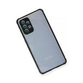 Newface Samsung Galaxy A72 Miami Şeffaf Silikon Siyah Cep Telefonu Kılıfı