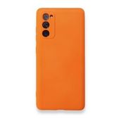 Newface Samsung Galaxy S20 FE Nano İçi Kadife Silikon Turuncu Cep Telefonu Kılıfı