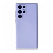 Newface Samsung Galaxy S22 Ultra Nano İçi Kadife Silikon Lila Cep Telefonu Kılıfı