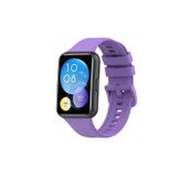 Nezih Case Huawei Watch Fit 2 Uyumlu Spor Jel Silikon Lila Kordon