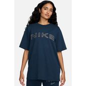 Nike Sportswear Phoenix Graphic Loose Short Sleeve Lacivert Kadın Bol Kesim Pamuklu Tişört