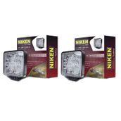 Niken 9 Led 12-24v 2 Adet Kare Sis Farı Çalışma Lambası