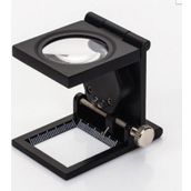Nikula 10X Katlanır Sayaçlı Metal Lüp 28Mm 2 Led Işıklı Büyüteç Tekstil