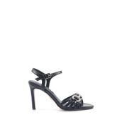 Nine West Lenna 5FX Siyah Kadın Topuklu Sandalet