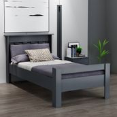 Ninnimo STY-4 Still Tek Kişilik Antrasit 100x200 cm Genç Karyola