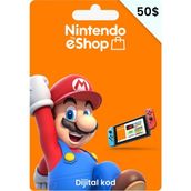 Nintendo Switch Eshop Card 50 USD Dijital Ürün ile Anında Oyun Alım Keyfi Sunar