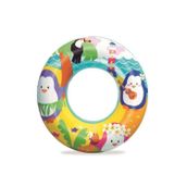 Nirnisa 3-6 Yaş 51 cm Çocuk Deniz Simit Yüzme Simidi Havuz Can Simidi Penguen Desenli Tekerlek