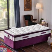 Niron Purple 100x200 Tek Kişilik Pedli Yatak Full Ortopedik Yaylı Yatak
