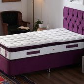 Niron Purple 80x200 cm Çift Kişilik Yatak Baza Başlık Takımı